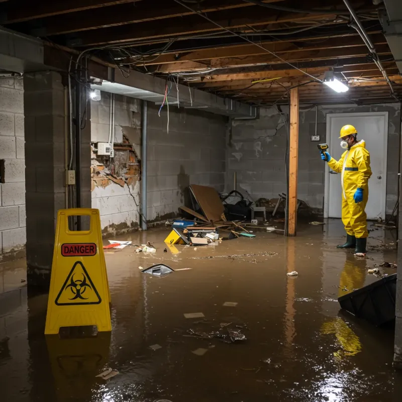 Flooded Basement Electrical Hazard in Villas, NJ Property